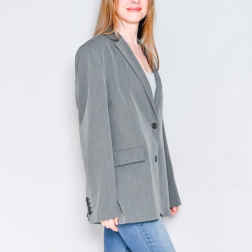 Djerf Avenue Forever Single-Breasted Blazer City Classic Formal Neutral - Picture 5 of 16